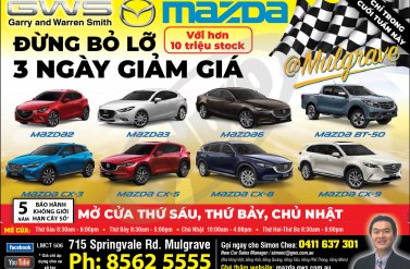 Garry and Warren Smith Mazda Australia với nhiều chương trình khuyến mãi đặc biệt dành cho dòng xe Mazda 2, Mazda 3, Mazda 6
