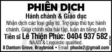 Phiên dịch - Tư Vấn Hành Chính & Giáo Dục